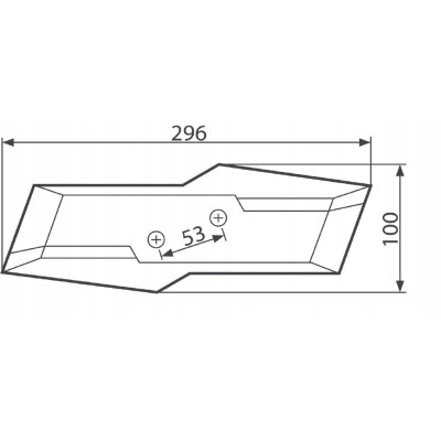 Dłuto lemiesza prawe, pasuje do Kuhn Huard 622128