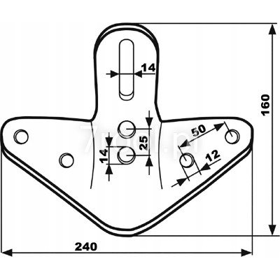 Uchwyt lemieszyków bocznych typu Vogel&Noot 9850927711