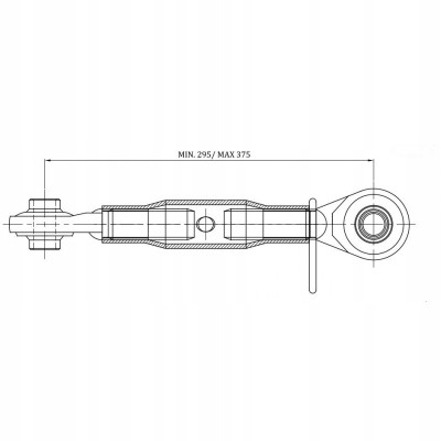 Łącznik centralny/górny mi. do hydropaku kat. 2, 27x3 długość rury 275 mm, dł. 420-620 mm