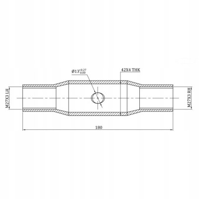 Łącznik centralny/górny mi. do hydropaku kat. 2, 27x3 długość rury 275 mm, dł. 420-620 mm