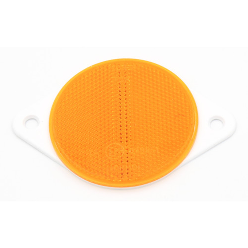 UO 033 Urządzenie odblaskowe okrągłe - pomarańczowe z otworami