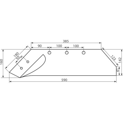 Lemiesz lewy bez dłuta Vogel&Noot WSM 40 PK701301L