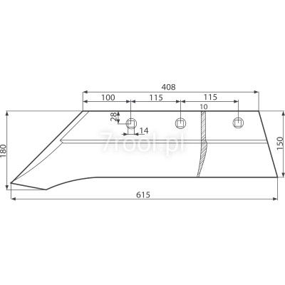 Lemiesz prawy Atlas 1023