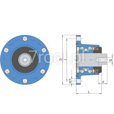 Piasta 6-otw Kuhn, gwint M20 H2227880