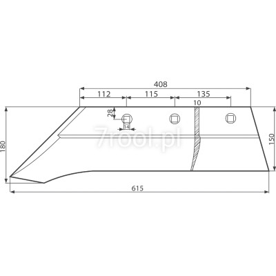 Lemiesz prawy ukraiński typ Odessa wzmocniony poszerzony
