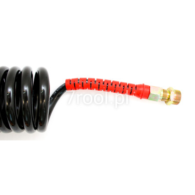 Spirala pneumatyczna, przewód M16, 7,5 m -czerwony