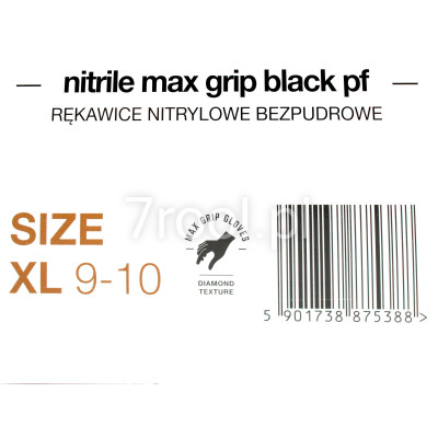 Rękawice bezpudrowe, nitrylowe rozmiar XL 9-10 100 sztuk