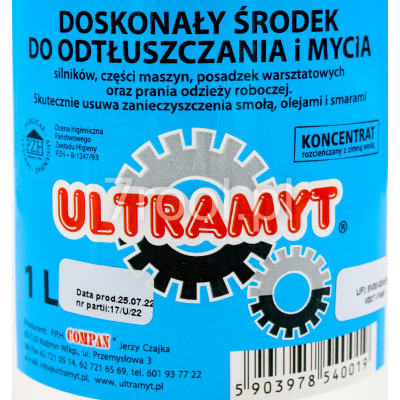 Doskonały środek do odtłuszczania i mycia Ultramyt, 1 l