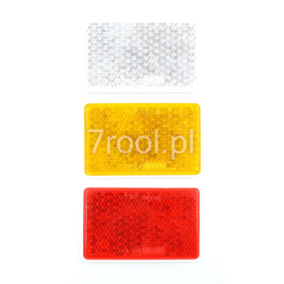 Odblask prostokątny biały UP40T E1401