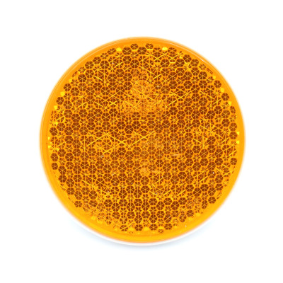 Odblask okrągły, żółty, przykręcany UO-75S E1752