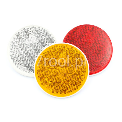 Odblask okrągły, żółty, przykręcany UO-75S E1752