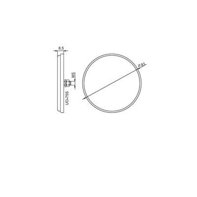 Odblask okrągły, żółty, przykręcany UO-75S E1752