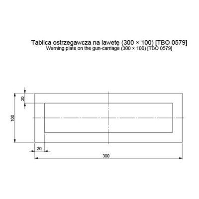 Tablice ostrzegawcze do przyczepy 300 x 100 mm (kpl. 2 szt.) KOMPLET