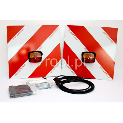 Tablice ostrzegawcze 423 x 423mm ze światłami 2 szt. KOMPLET
