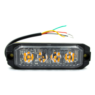 Lampa strobo TL 4xled 12/24V L1892 światło pomarańczowe