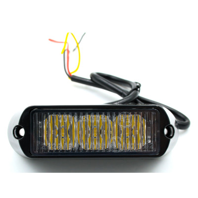 Lampa strobo 3 LED*3W R65 R10 L2285-ALR światło pomarańczowe