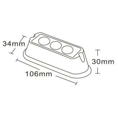 Lampa strobo 3 LED*3W R65 R10 L2285-ALR światło pomarańczowe