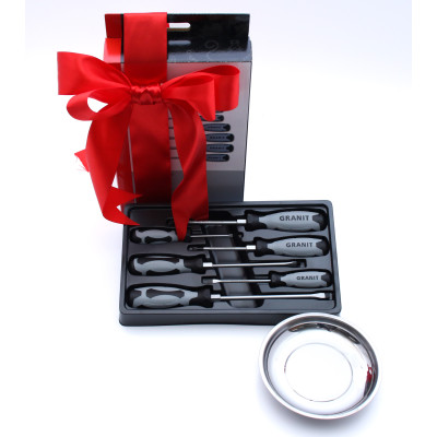 Prezent dla mężczyzny - zestaw wkrętaków z magnetycznym talerzem