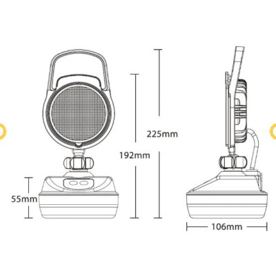 Lampa robocza LED magnes i bateria L0159