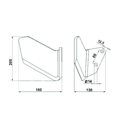 Lemiesz boczny prawy, typu Horsch 34060856