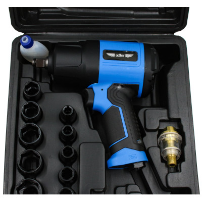 Klucz udarowy z zestawem nasadek w walizce MA1808