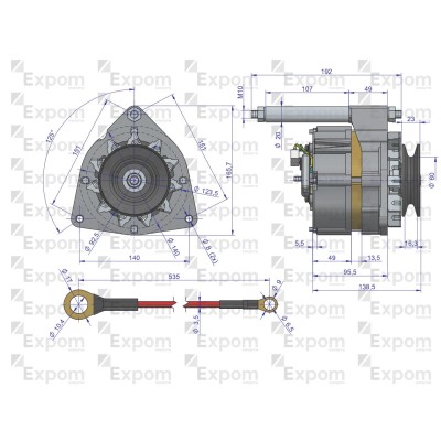 Alternator kompletny C-360 EXPOM KWIDZYN EX-260000EX