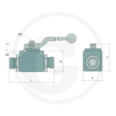 Zawór hydrauliczny z 2 otworami BKH 2-12L-DN 10-(M18x1,5) GRANIT
