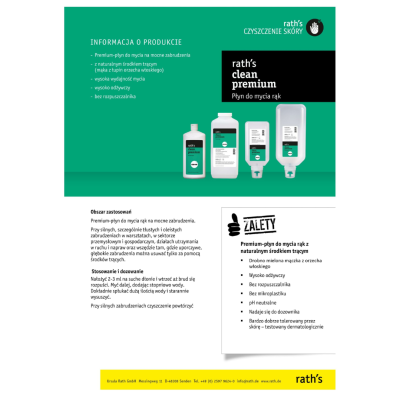 Rath’s Clean Premium Handreiniger 500ml, środek czyszczący do rąk