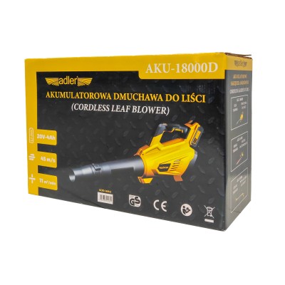 Akumulatorowa dmuchawa do liści w zestawie z akumulatorem i ładowarką AKU-18000D20V-4Ah