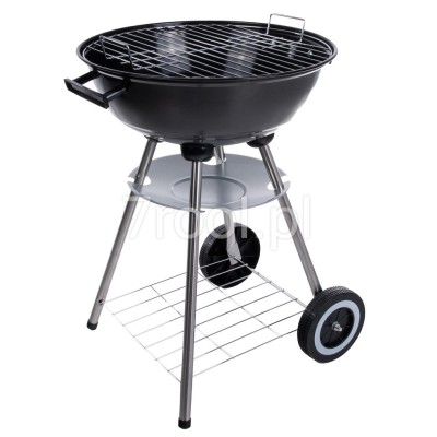 Grill węglowy okrągły z pokrywą i pokrowcem 39cm