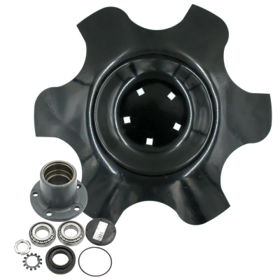 Zestaw: Talerz 510 mm skrajny lewy z piastą 5-otworową do Unia Ares T XL