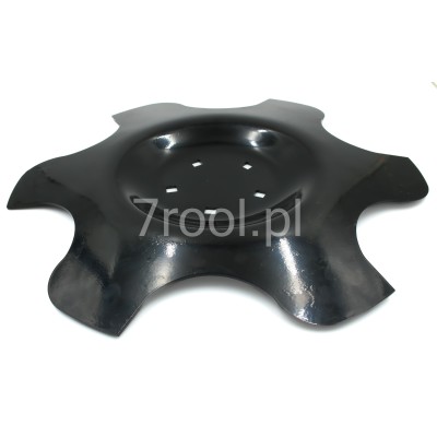 Zestaw: Talerz 510 mm skrajny lewy z piastą 5-otworową do Unia Ares T XL