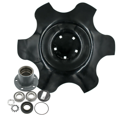 Zestaw: Talerz 510 mm skrajny prawy z piastą 5-otworową do Unia Ares T XL