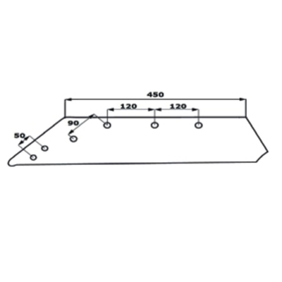 Lemiesz prawy z dłutem do pługa Pöttinger 930.78.122.1/P