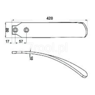 Osłona grządzieli, ścinacz listwowy lewy HORSCH 34060858