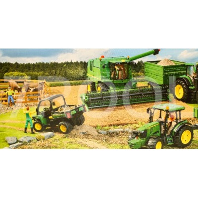 Zabawkowy Ciągnik John Deere 5115M z przyczepą – Bruder 2108