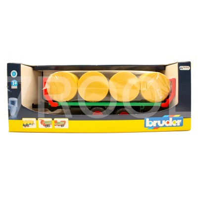 Zabawkowa Przyczepa do wywozu balotów + 8 szt. balotów – Bruder 2220