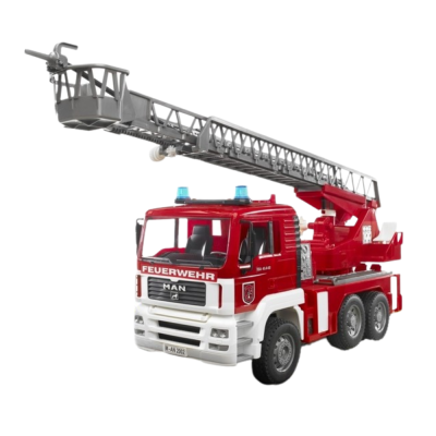 Zabawkowy samochód strażacki z drabiną i modułem świetlno-dźwiękowym 2771