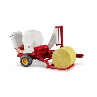 Zabawkowa owijarka sprasowanego siana + czarna i żółta bela 2122