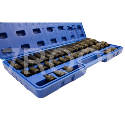 Zestaw: klucz udarowy 1/2" 1650 Nm + nasadki udarowe Cr-Mo 1/2" 35szt