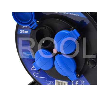 Przedłużacz elektryczny 25m 6A 250V IP44