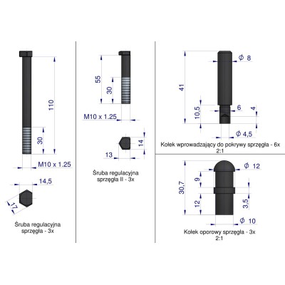 Komplet naprawczy sprzęgła C-330/360 50511180 Oryginał Ursus