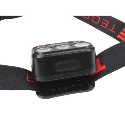 Latarka czołówka LED COB, 200 lm uruchamiana gestem akumulator 650 mAh ładowana USB-C, Teger