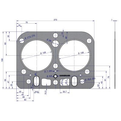 Komplet - zestaw uszczelek głowicy C-330 ORYGINAŁ URSUS