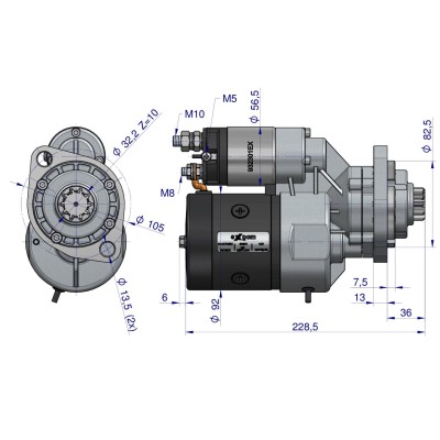Rozrusznik z reduktorem typu Magneton John Deere 9142700 Blue Line EXPOM KWIDZYN