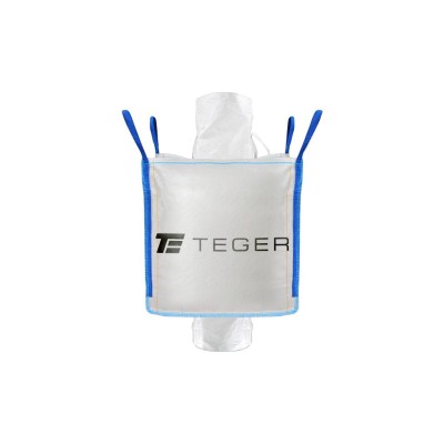 Worek BIG BAG 500kg. 90 x 90 x 90. 4 uchwyty. Lej zasypowy / Lej spustowy. Tasiemka /TEGER