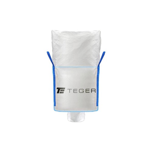 Worek BIG BAG 500kg. 90 x 90 x 90. 4 uchwyty. Kołnierz/Lej spustowy. Tasiemka /TEGER