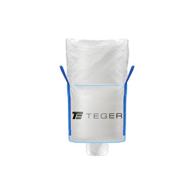 Worek BIG BAG 500kg. 90 x 90 x 90. 4 uchwyty. Kołnierz/Lej spustowy. Tasiemka /TEGER