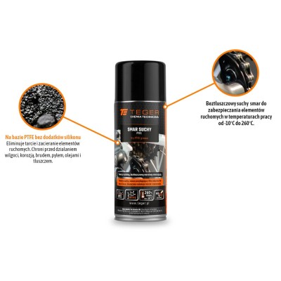 Smar suchy PTFE 400 ml / TEGER