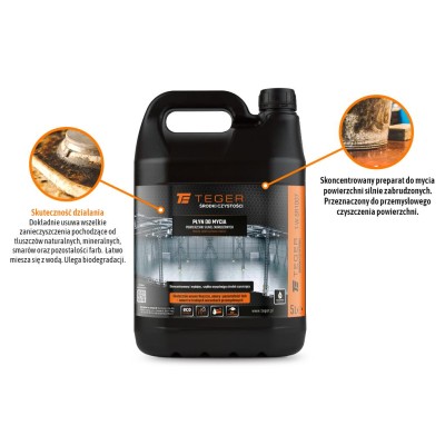 Płyn do mycia powierzchni silnie zabrudzonych 5l - koncentrat / TEGER